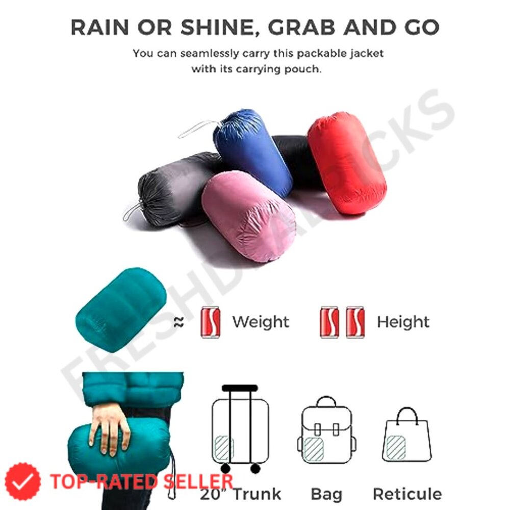 Packable Down Jacket Lightweight Puffer Hooded Wi… - image 4